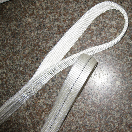 白色扁平涤纶起重吊带,白色聚酯扁吊装带,高强涤纶吊绳