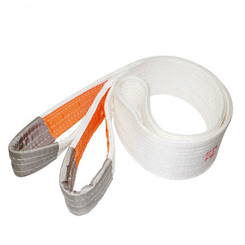 Durable industrial white flat lifting belt for lifting belts 2-ton load crane belts towing belts nylon slings lifting rope