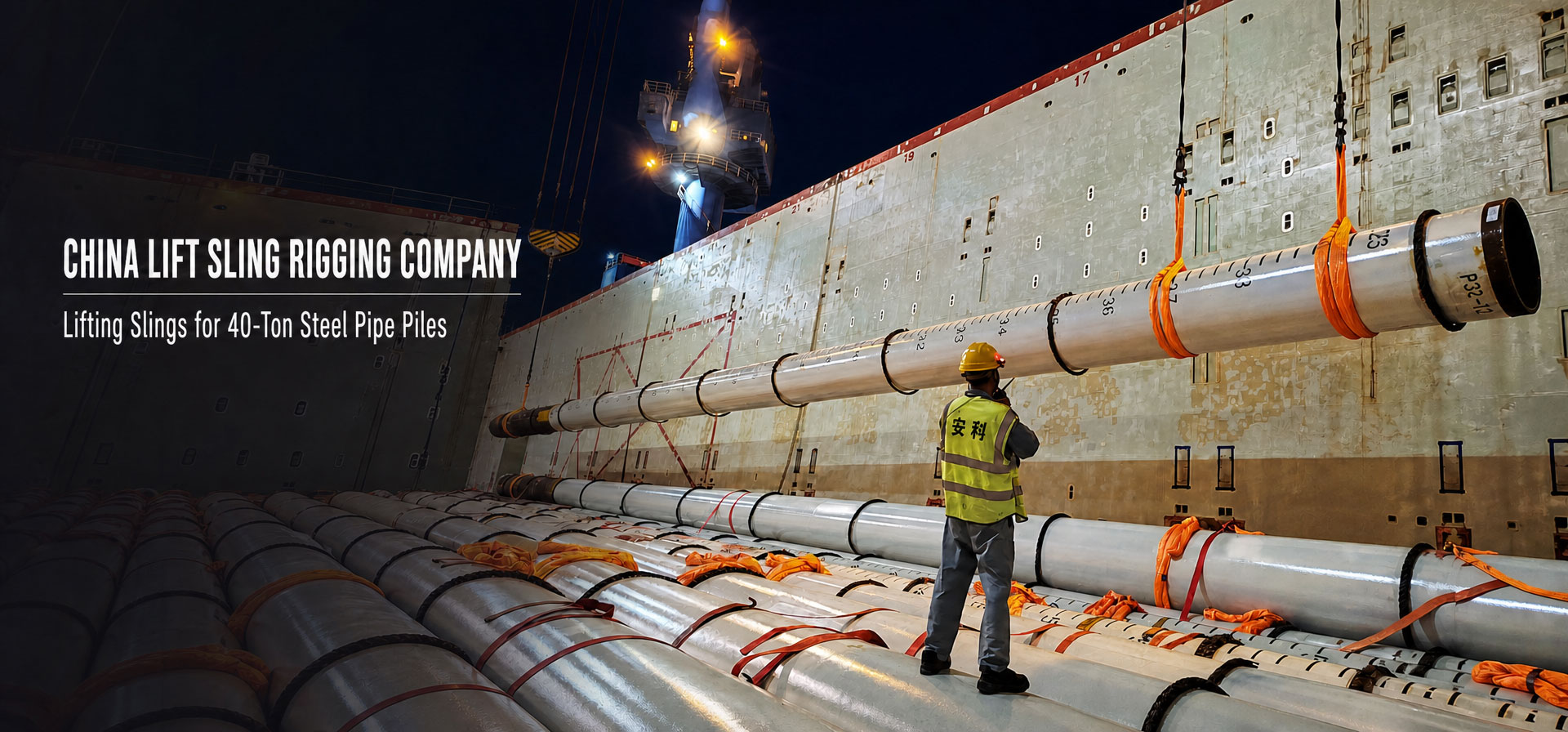 40 Tonne Steel Pipe Lifting Sling