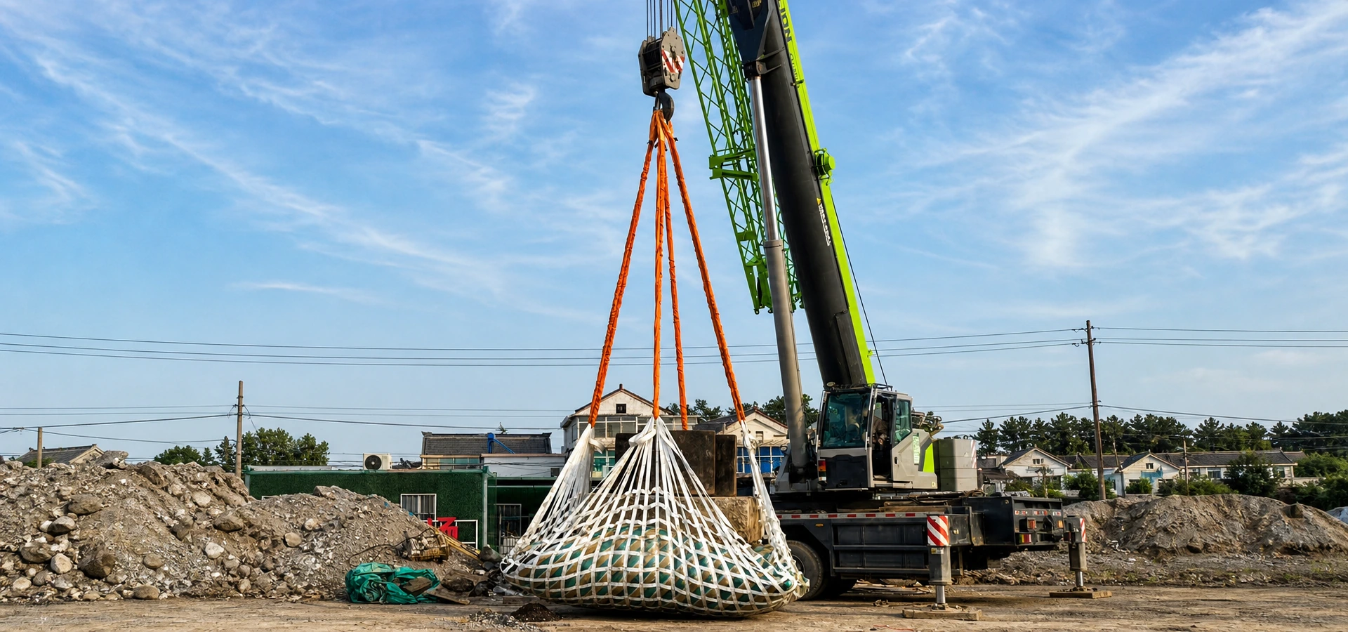 50 Tonne webbing lifting cargo net